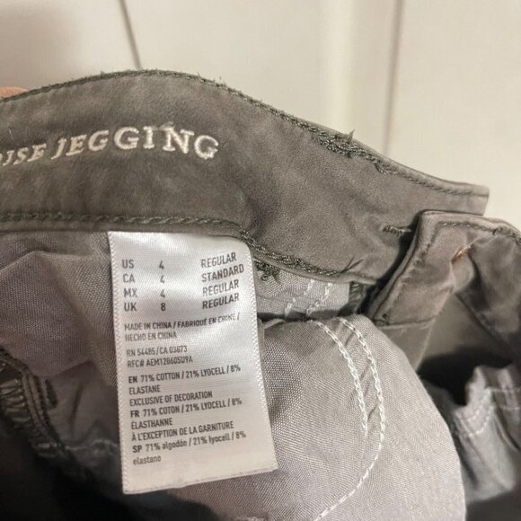 American Eagle Women's Green Super Hi-Rise Jegging Stretch Skinny Jeans Size 4 - Picture 5 of 12